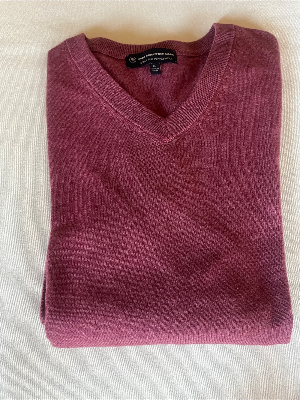 Hart Schaffner Marx V-Neck Sweater in Plum